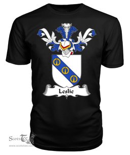 ScotsTee Shop Scottish Leslie Coat Of Arms Family Crest Scottish Gentry T Shirt