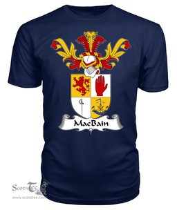 ScotsTee Shop Scottish MacBain Coat Of Arms Family Crest Scottish Gentry T Shirt