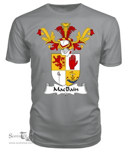 ScotsTee Shop Scottish MacBain Coat Of Arms Family Crest Scottish Gentry T Shirt