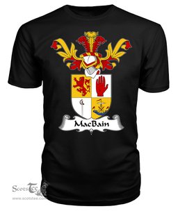 ScotsTee Shop Scottish MacBain Coat Of Arms Family Crest Scottish Gentry T Shirt