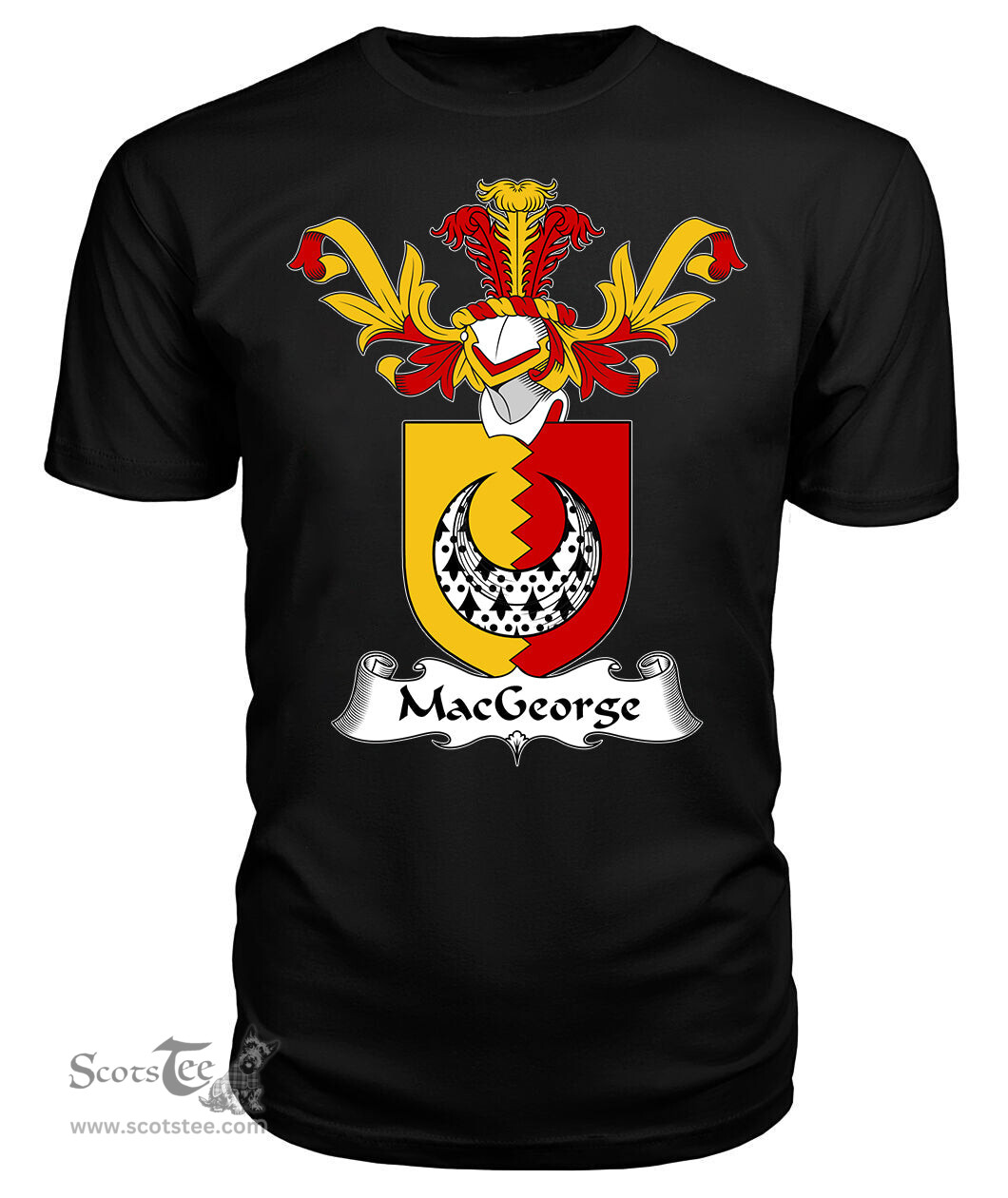 ScotsTee Shop Scottish MacGeorge Coat Of Arms Family Crest Scottish Gentry T Shirt