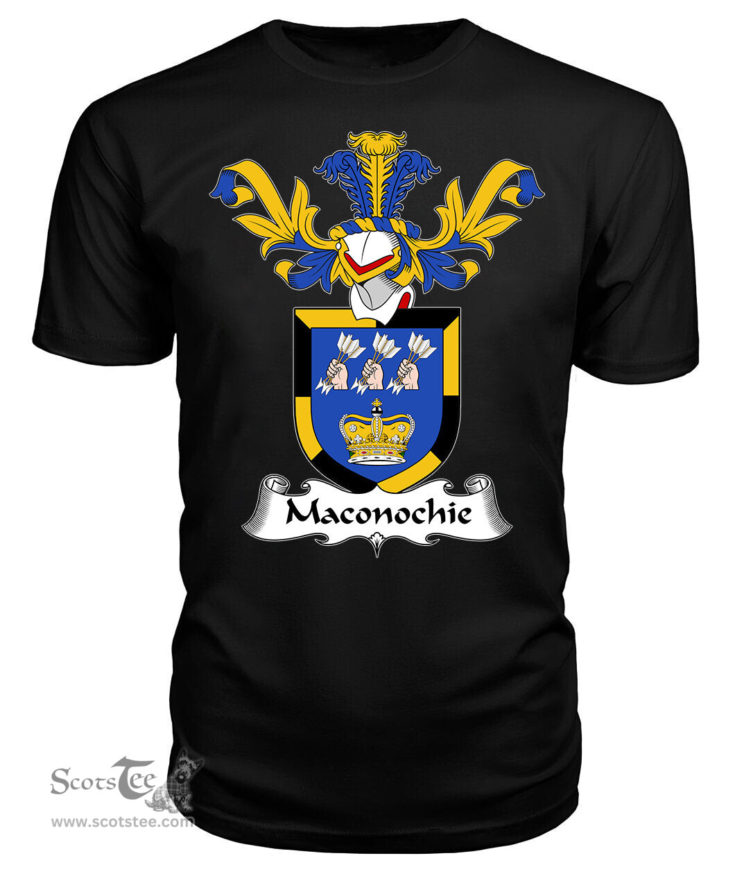 ScotsTee Shop Scottish Maconochie Coat Of Arms Family Crest Scottish Gentry T Shirt