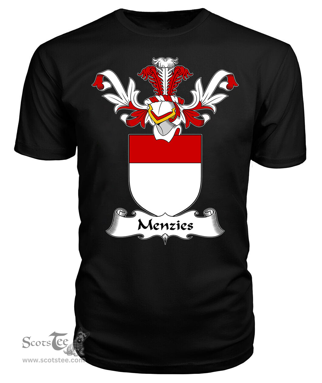 ScotsTee Shop Scottish Menzies Coat Of Arms Family Crest Scottish Gentry T Shirt