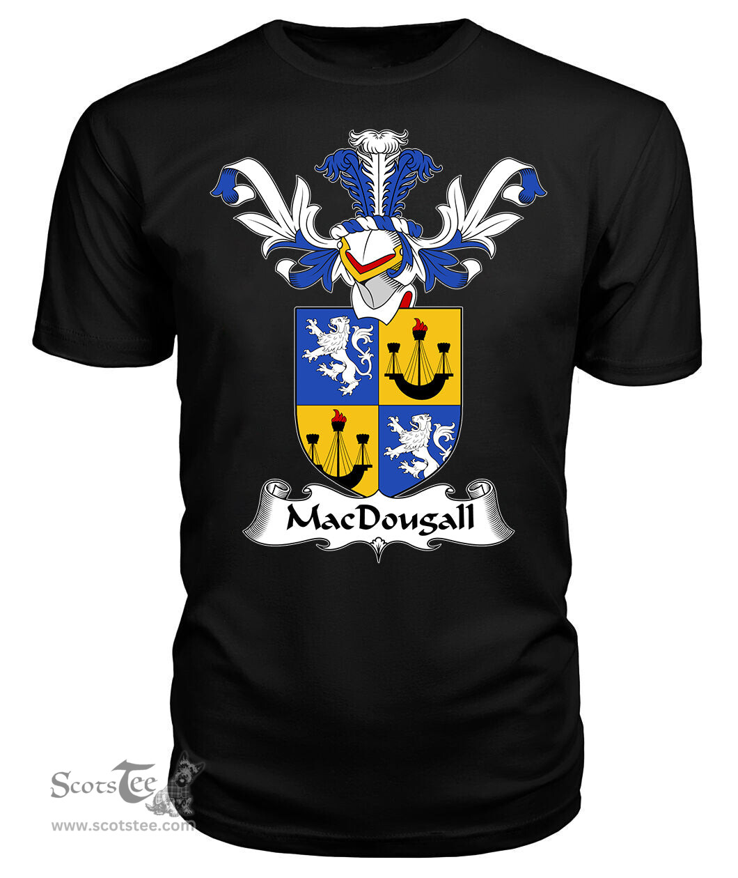 ScotsTee Shop Scottish MacDougall Coat Of Arms Family Crest Scottish Gentry T Shirt