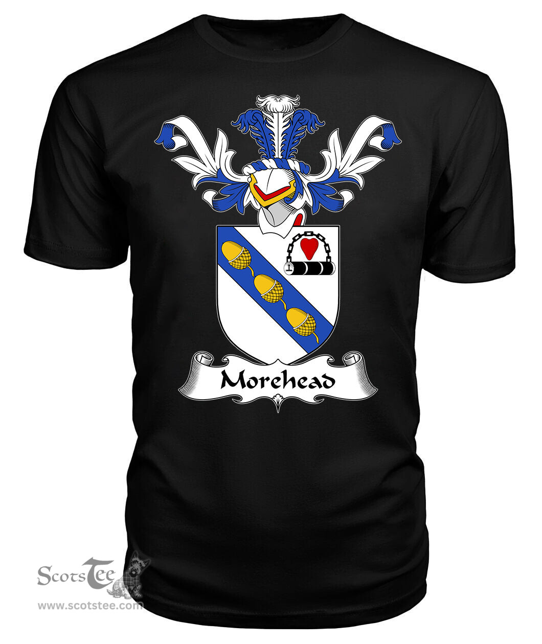 ScotsTee Shop Scottish Morehead Coat Of Arms Family Crest Scottish Gentry T Shirt
