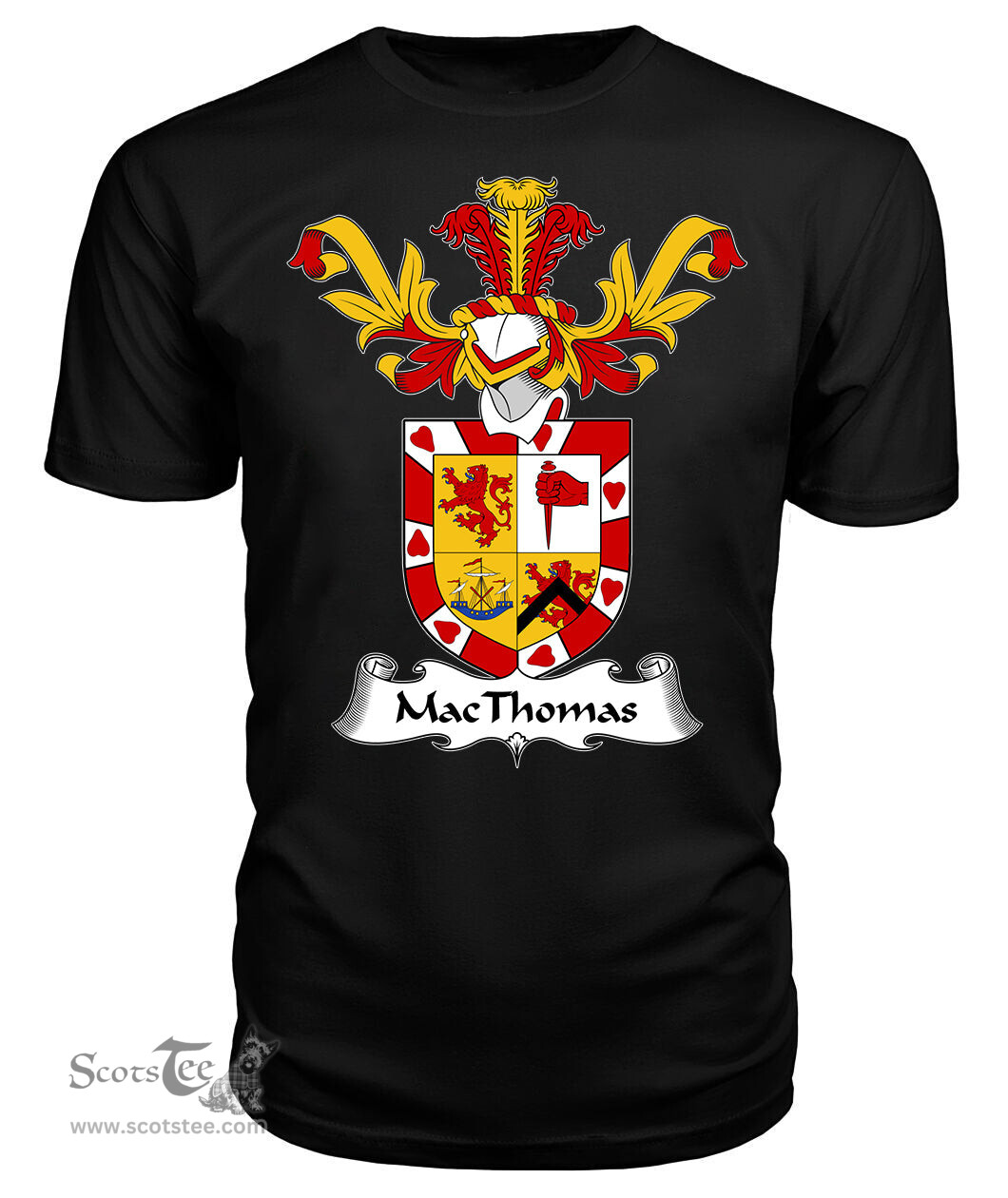 ScotsTee Shop Scottish MacThomas Coat Of Arms Family Crest Scottish Gentry T Shirt