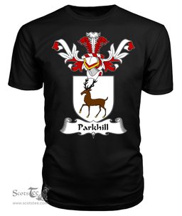 ScotsTee Shop Scottish Parkhill Coat Of Arms Family Crest Scottish Gentry T Shirt