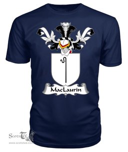 ScotsTee Shop Scottish MacLaurin or McLaurin Coat Of Arms Family Crest Scottish Gentry T Shirt