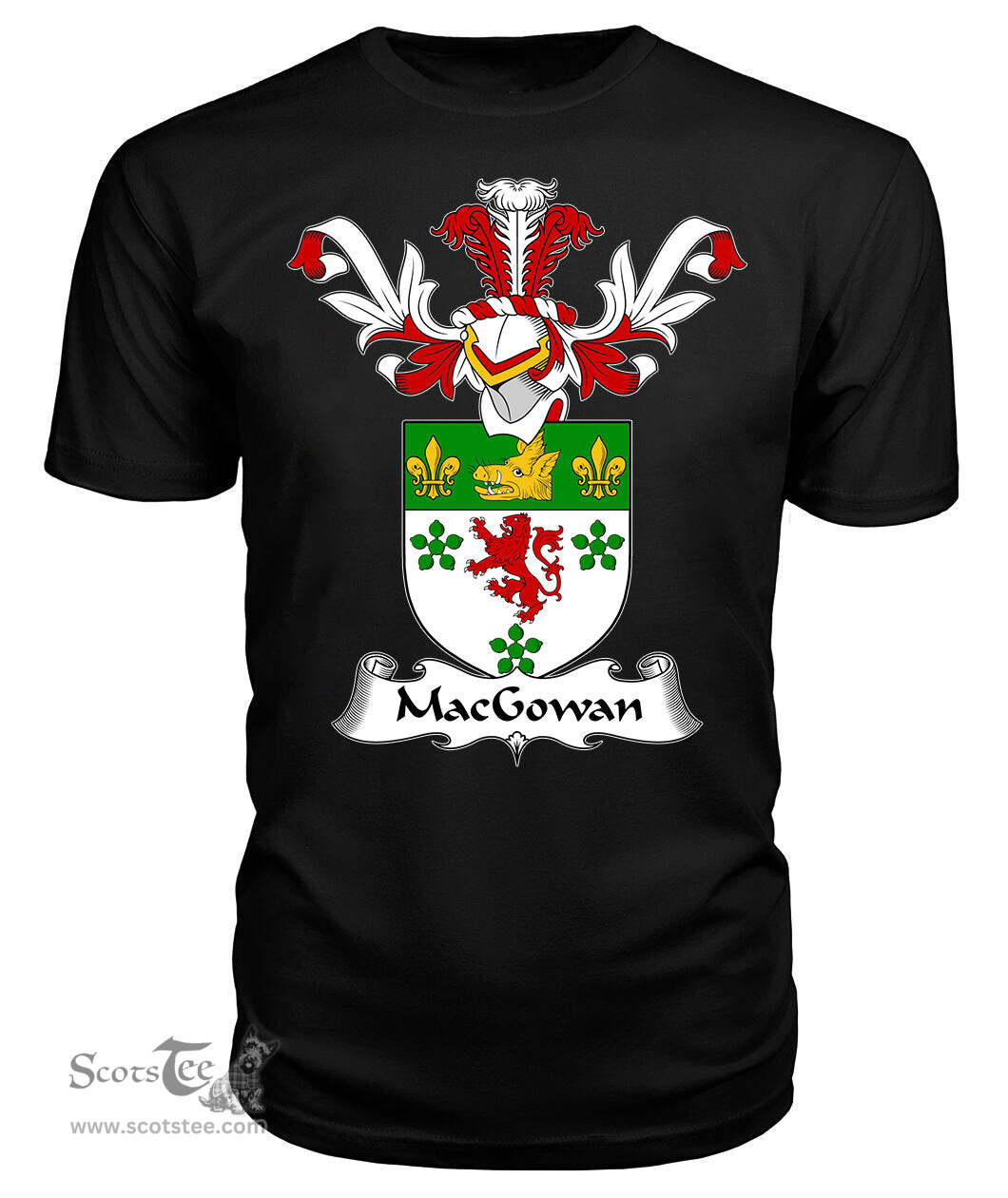 ScotsTee Shop Scottish MacGowan Coat Of Arms Family Crest Scottish Gentry T Shirt