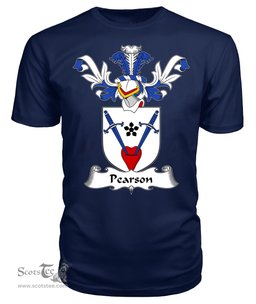 ScotsTee Shop Scottish Pearson Coat Of Arms Family Crest Scottish Gentry T Shirt