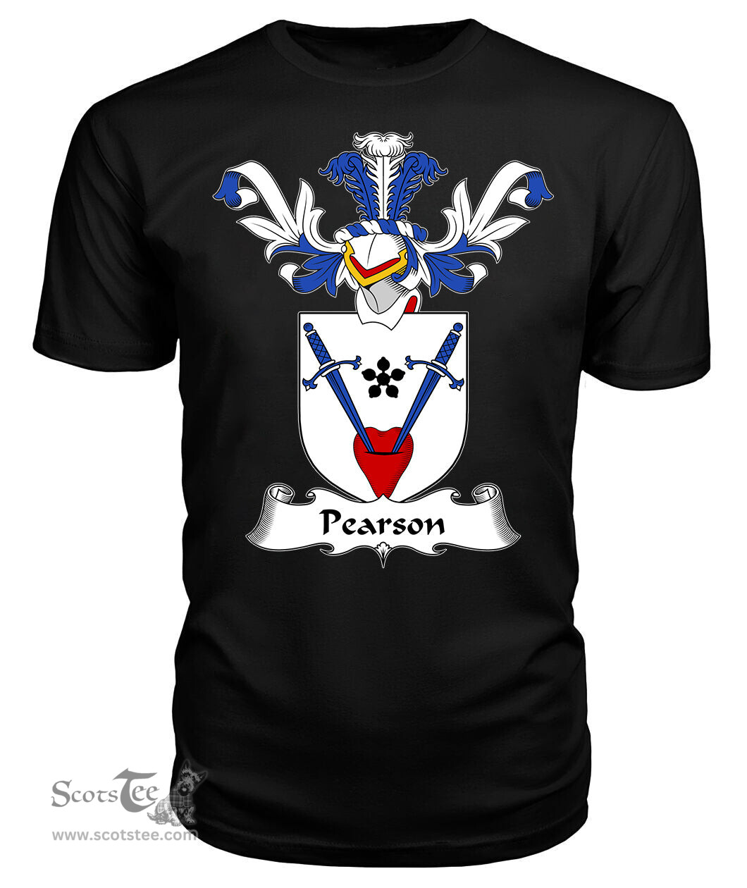 ScotsTee Shop Scottish Pearson Coat Of Arms Family Crest Scottish Gentry T Shirt