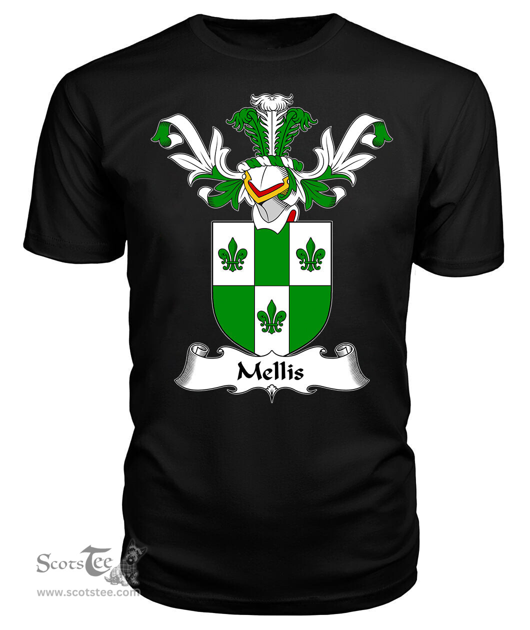 ScotsTee Shop Scottish Mellis Coat Of Arms Family Crest Scottish Gentry T Shirt