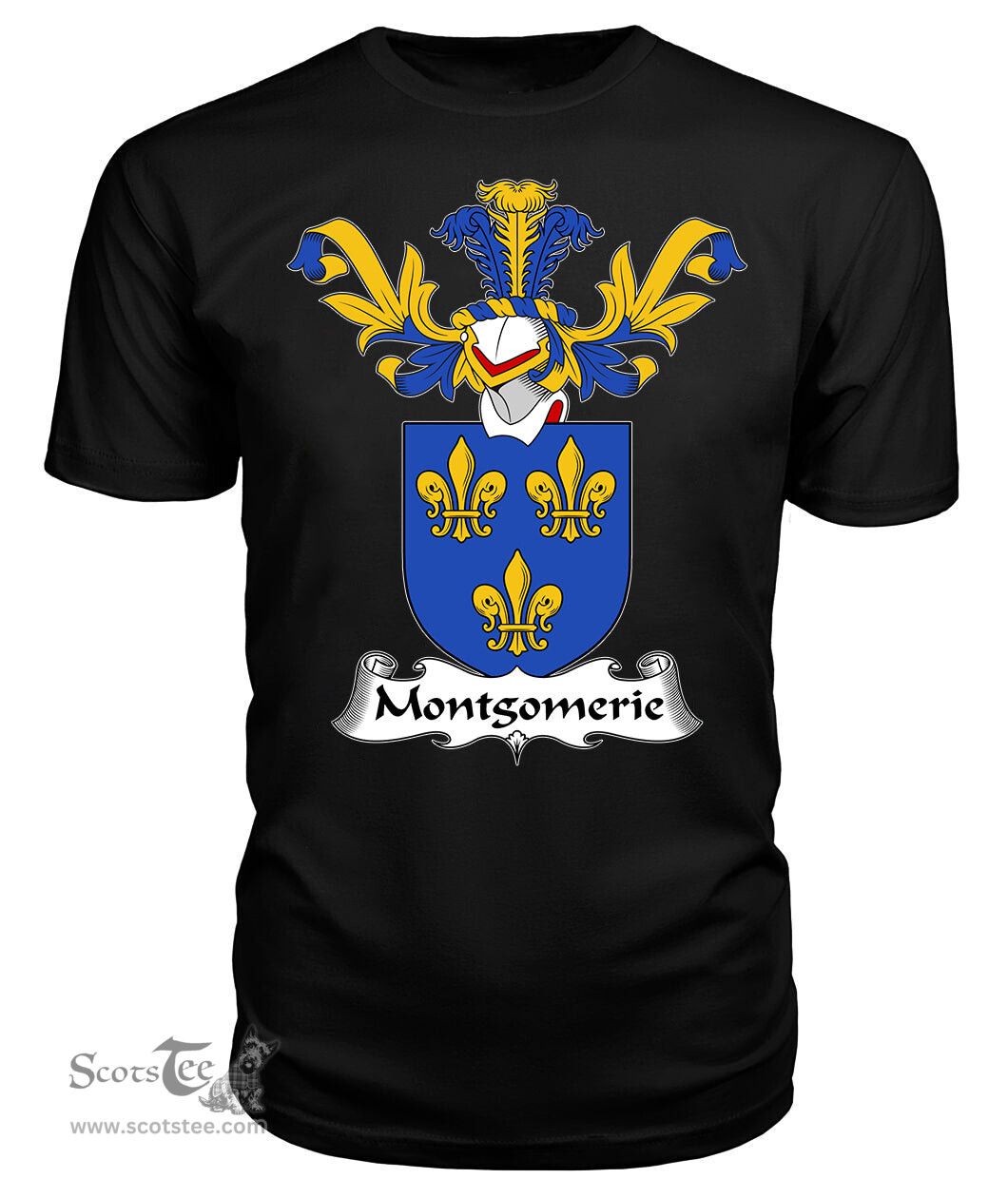 ScotsTee Shop Scottish Montgomerie Coat Of Arms Family Crest Scottish Gentry T Shirt