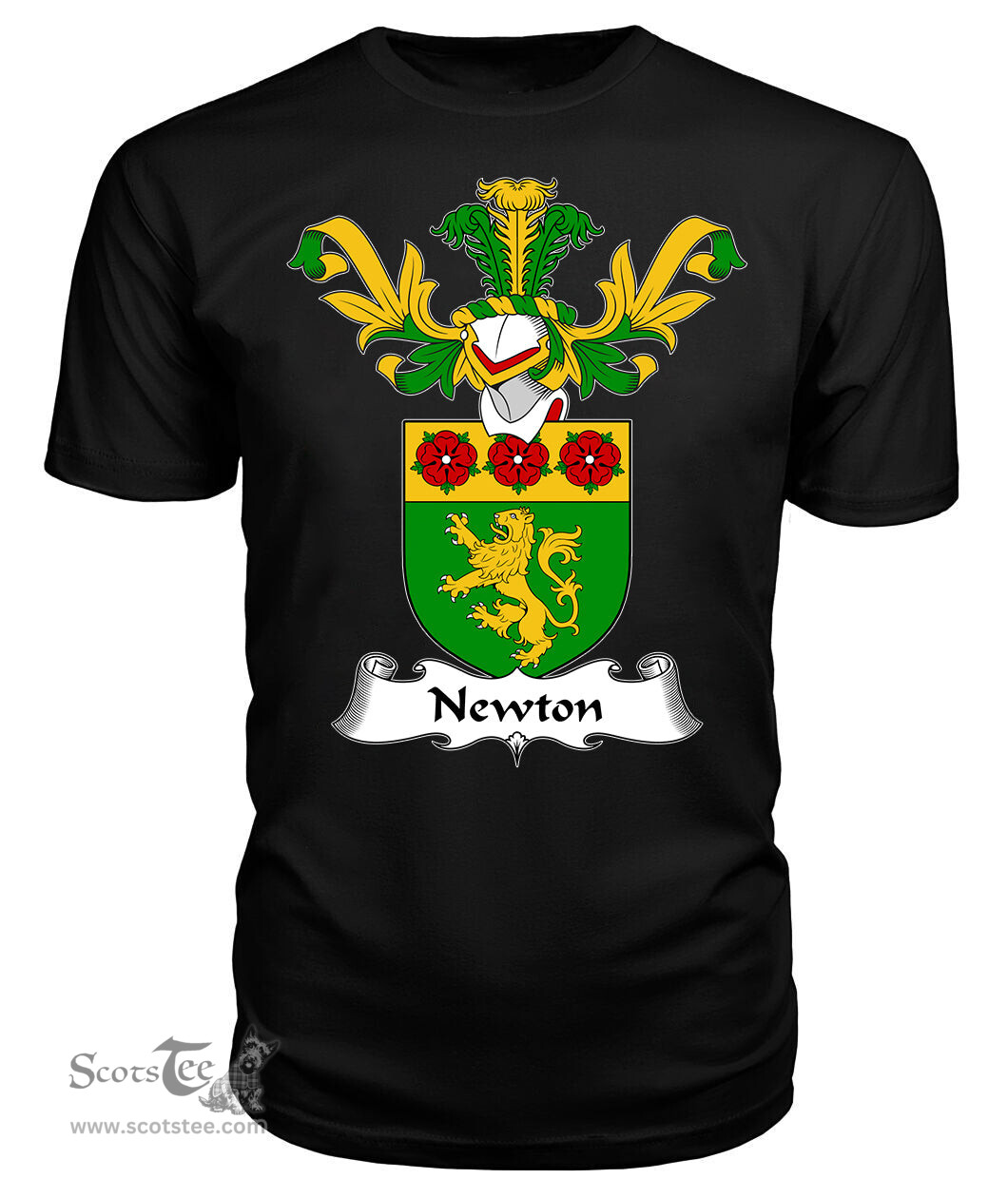 ScotsTee Shop Scottish Newton Coat Of Arms Family Crest Scottish Gentry T Shirt