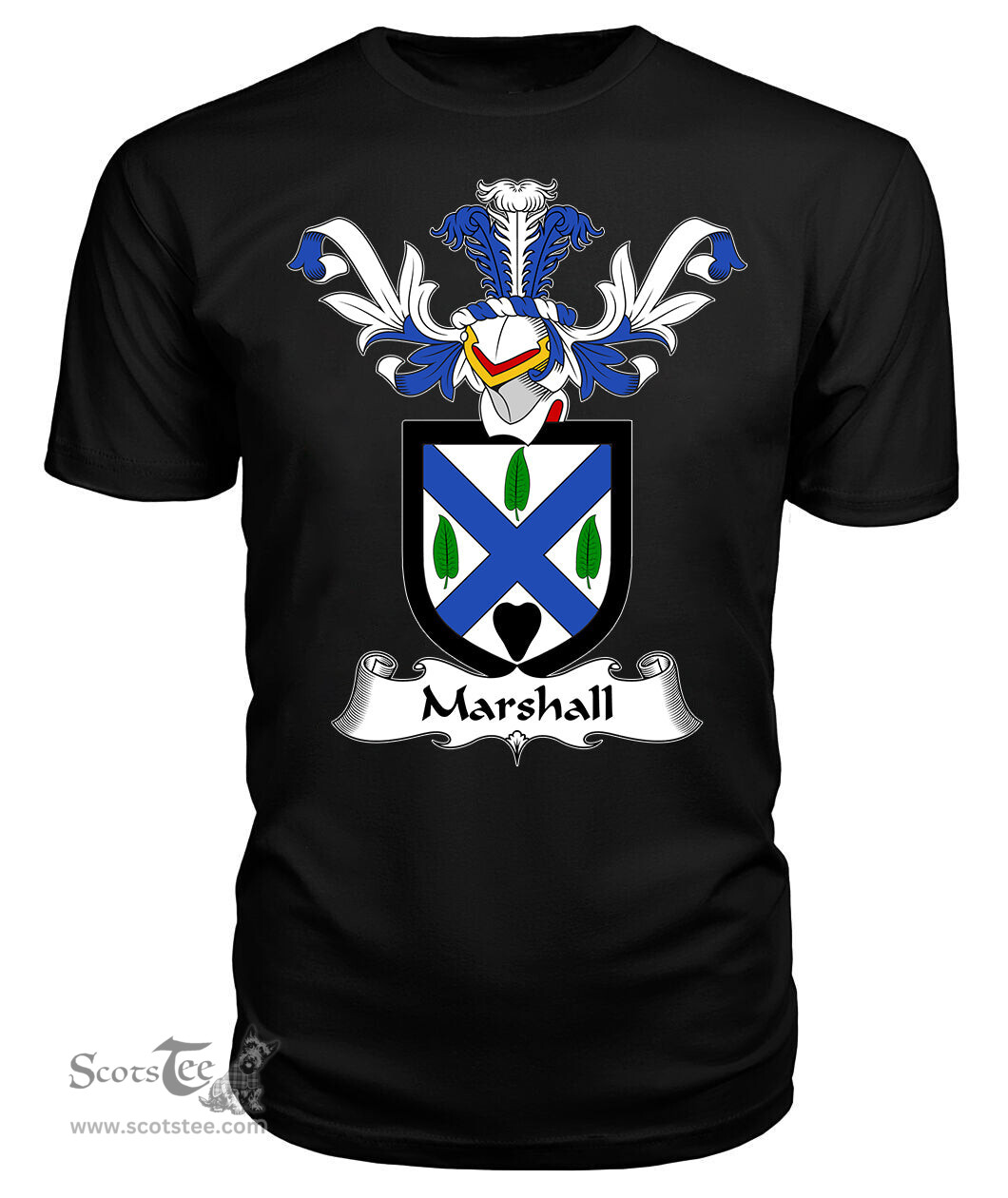 ScotsTee Shop Scottish Marshall Coat Of Arms Family Crest Scottish Gentry T Shirt