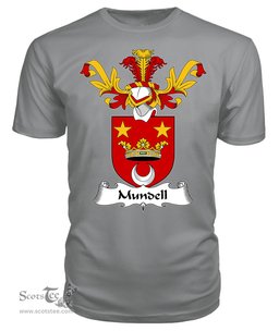 ScotsTee Shop Scottish Mundell Coat Of Arms Family Crest Scottish Gentry T Shirt