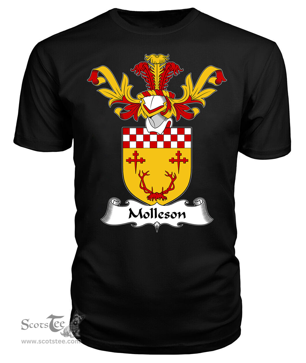 ScotsTee Shop Scottish Molleson Coat Of Arms Family Crest Scottish Gentry T Shirt