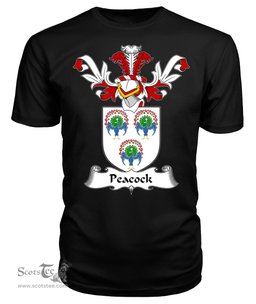 ScotsTee Shop Scottish Peacock Coat Of Arms Family Crest Scottish Gentry T Shirt