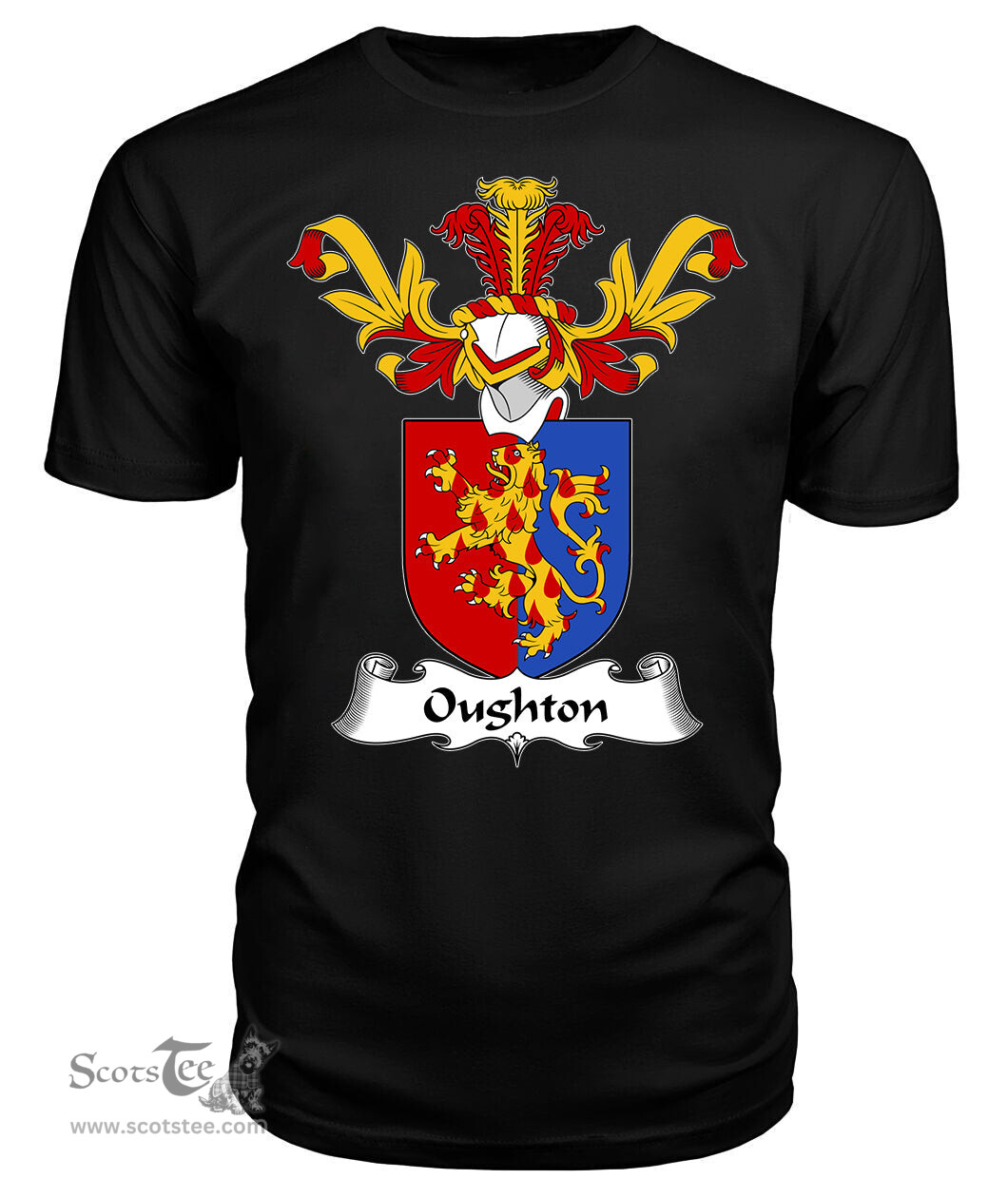 ScotsTee Shop Scottish Oughton Coat Of Arms Family Crest Scottish Gentry T Shirt