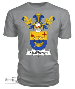 ScotsTee Shop Scottish MacPherson Coat Of Arms Family Crest Scottish Gentry T Shirt