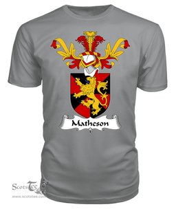 ScotsTee Shop Scottish Matheson Coat Of Arms Family Crest Scottish Gentry T Shirt