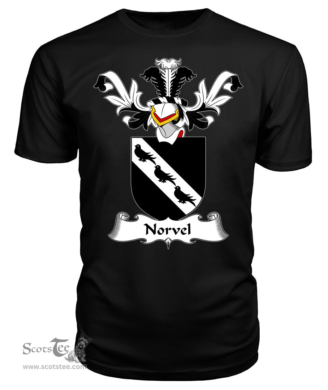 ScotsTee Shop Scottish Norvel Coat Of Arms Family Crest Scottish Gentry T Shirt