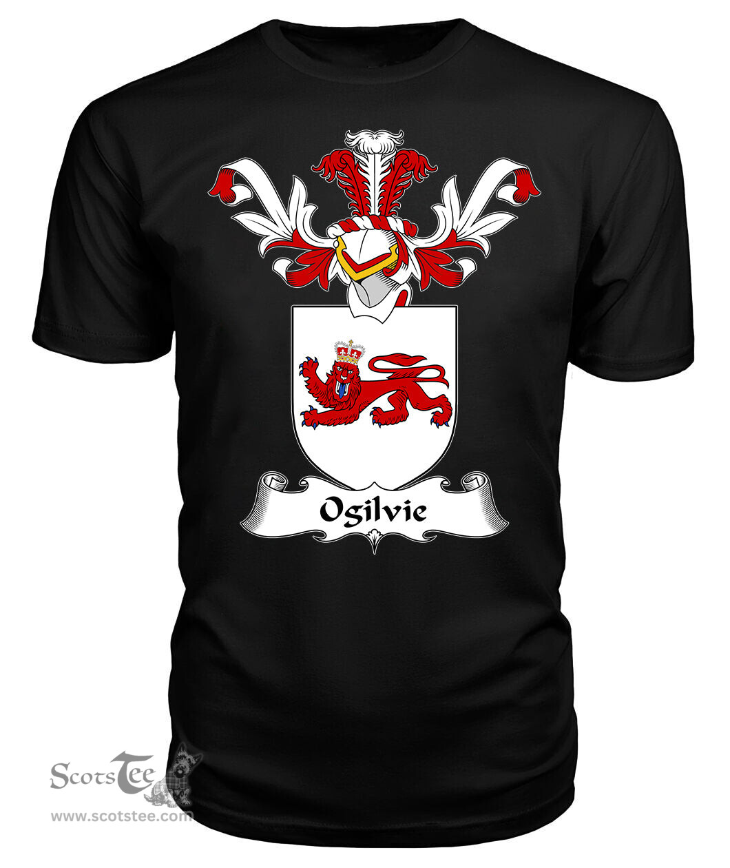 ScotsTee Shop Scottish Ogilvie Coat Of Arms Family Crest Scottish Gentry T Shirt