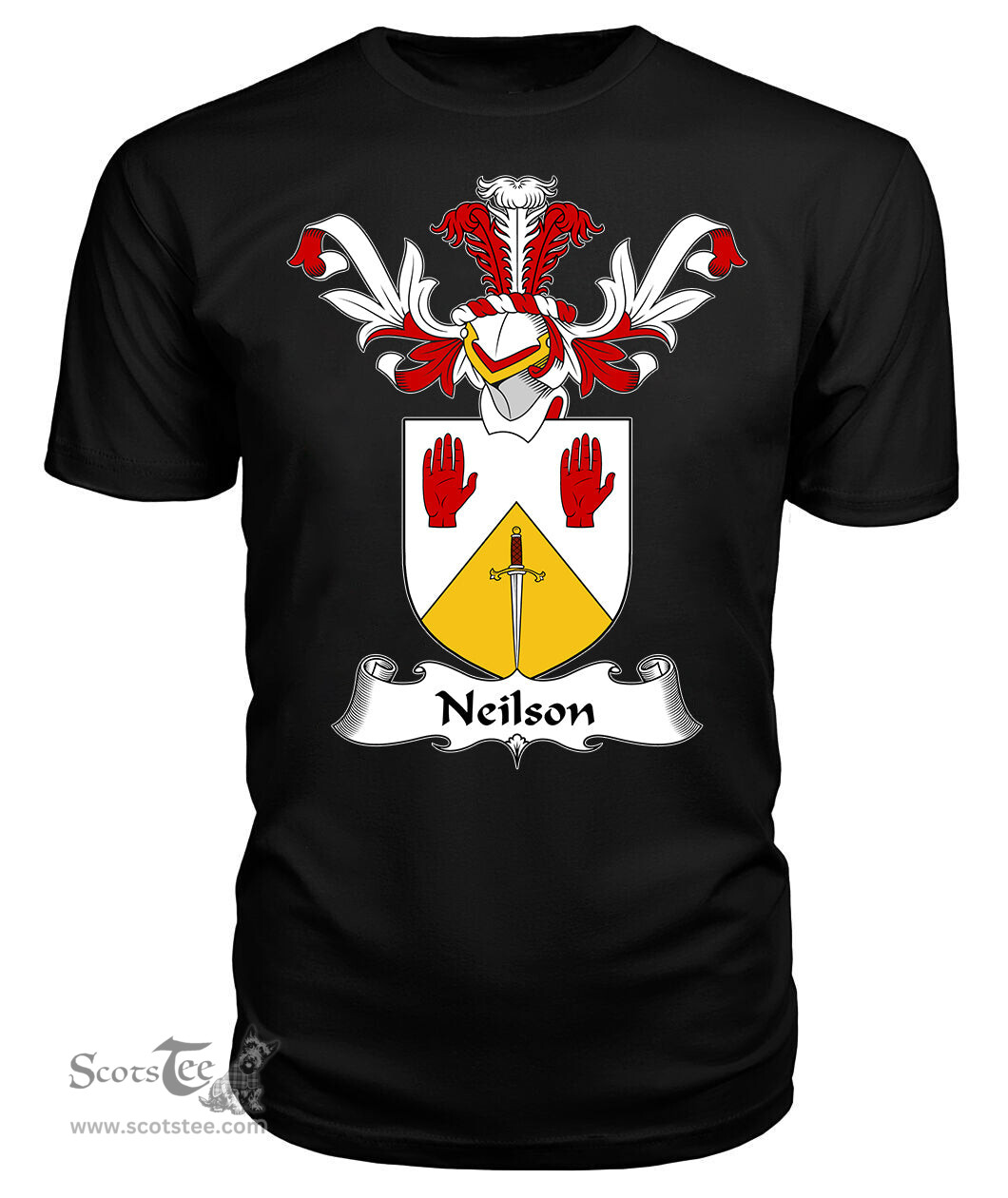 ScotsTee Shop Scottish Neilson Coat Of Arms Family Crest Scottish Gentry T Shirt