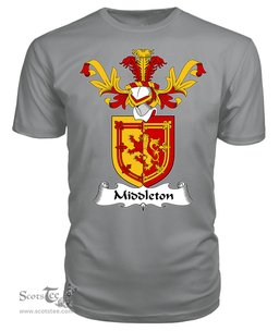 ScotsTee Shop Scottish Middleton Coat Of Arms Family Crest Scottish Gentry T Shirt