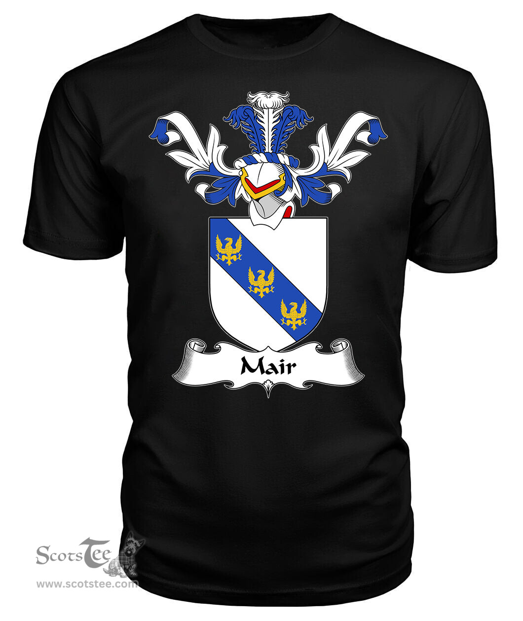 ScotsTee Shop Scottish Mair Coat Of Arms Family Crest Scottish Gentry T Shirt