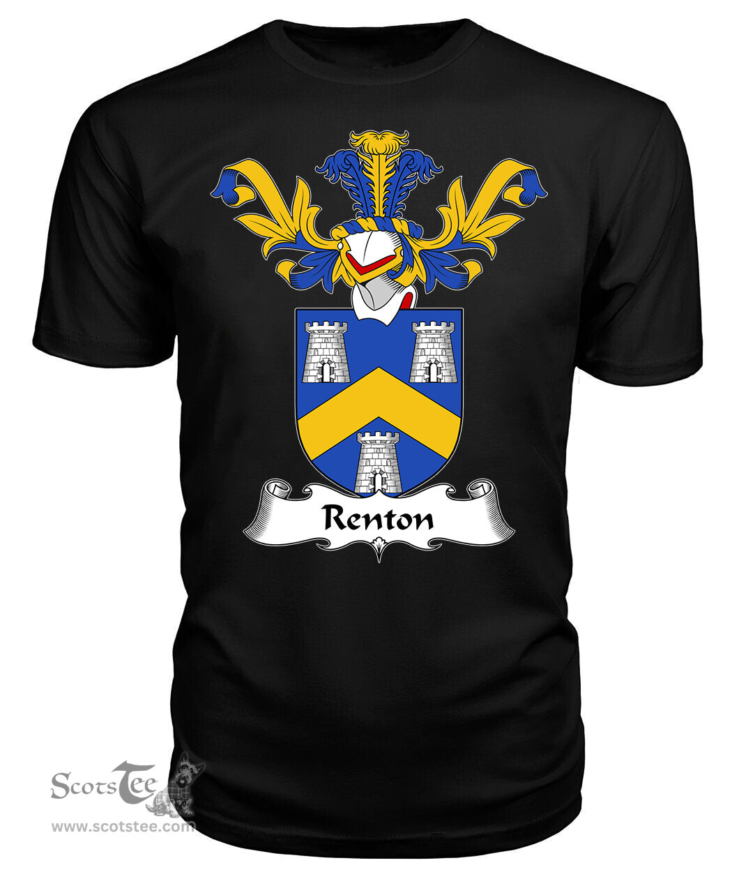 ScotsTee Shop Scottish Renton Coat Of Arms Family Crest Scottish Gentry T Shirt