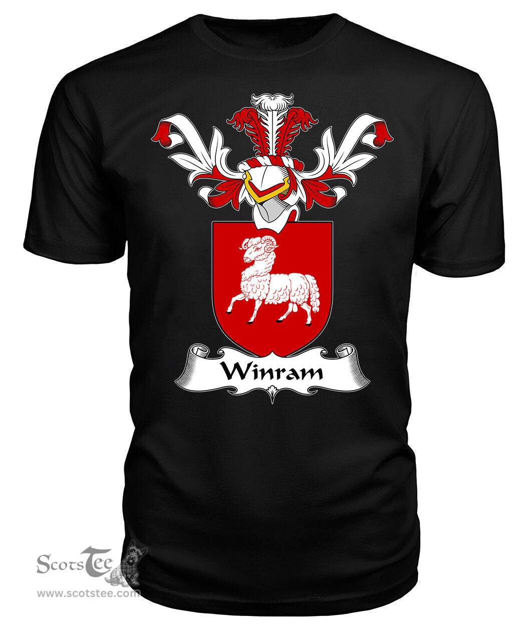 ScotsTee Shop Scottish Winram Coat Of Arms Family Crest Scottish Gentry T Shirt