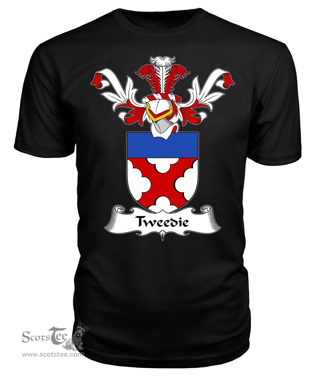 ScotsTee Shop Scottish Tweedie Coat Of Arms Family Crest Scottish Gentry T Shirt