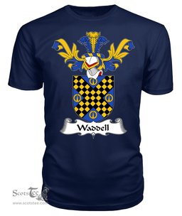 ScotsTee Shop Scottish Waddell Coat Of Arms Family Crest Scottish Gentry T Shirt