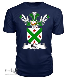 ScotsTee Shop Scottish Rigg Coat Of Arms Family Crest Scottish Gentry T Shirt