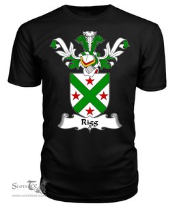 ScotsTee Shop Scottish Rigg Coat Of Arms Family Crest Scottish Gentry T Shirt