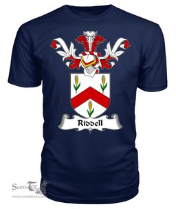 ScotsTee Shop Scottish Riddell Coat Of Arms Family Crest Scottish Gentry T Shirt