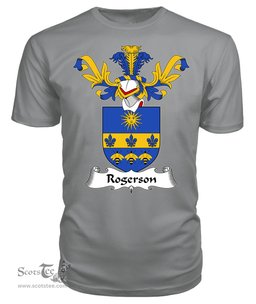 ScotsTee Shop Scottish Rogerson Coat Of Arms Family Crest Scottish Gentry T Shirt
