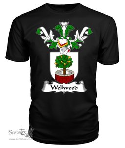 ScotsTee Shop Scottish Wellwood Coat Of Arms Family Crest Scottish Gentry T Shirt