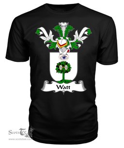 ScotsTee Shop Scottish Watt or Wate Coat Of Arms Family Crest Scottish Gentry T Shirt