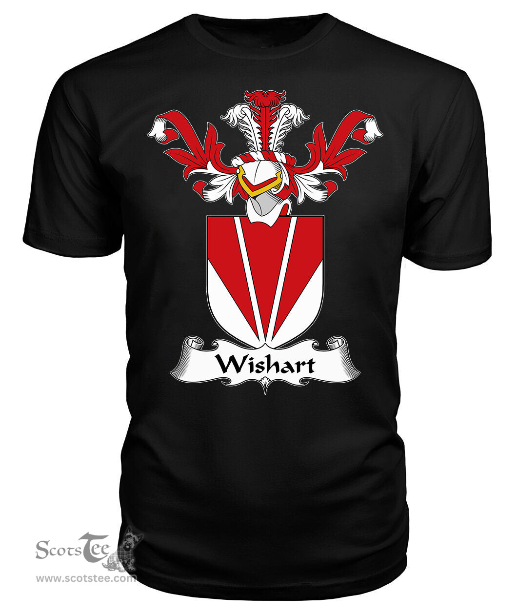 ScotsTee Shop Scottish Wishart Coat Of Arms Family Crest Scottish Gentry T Shirt