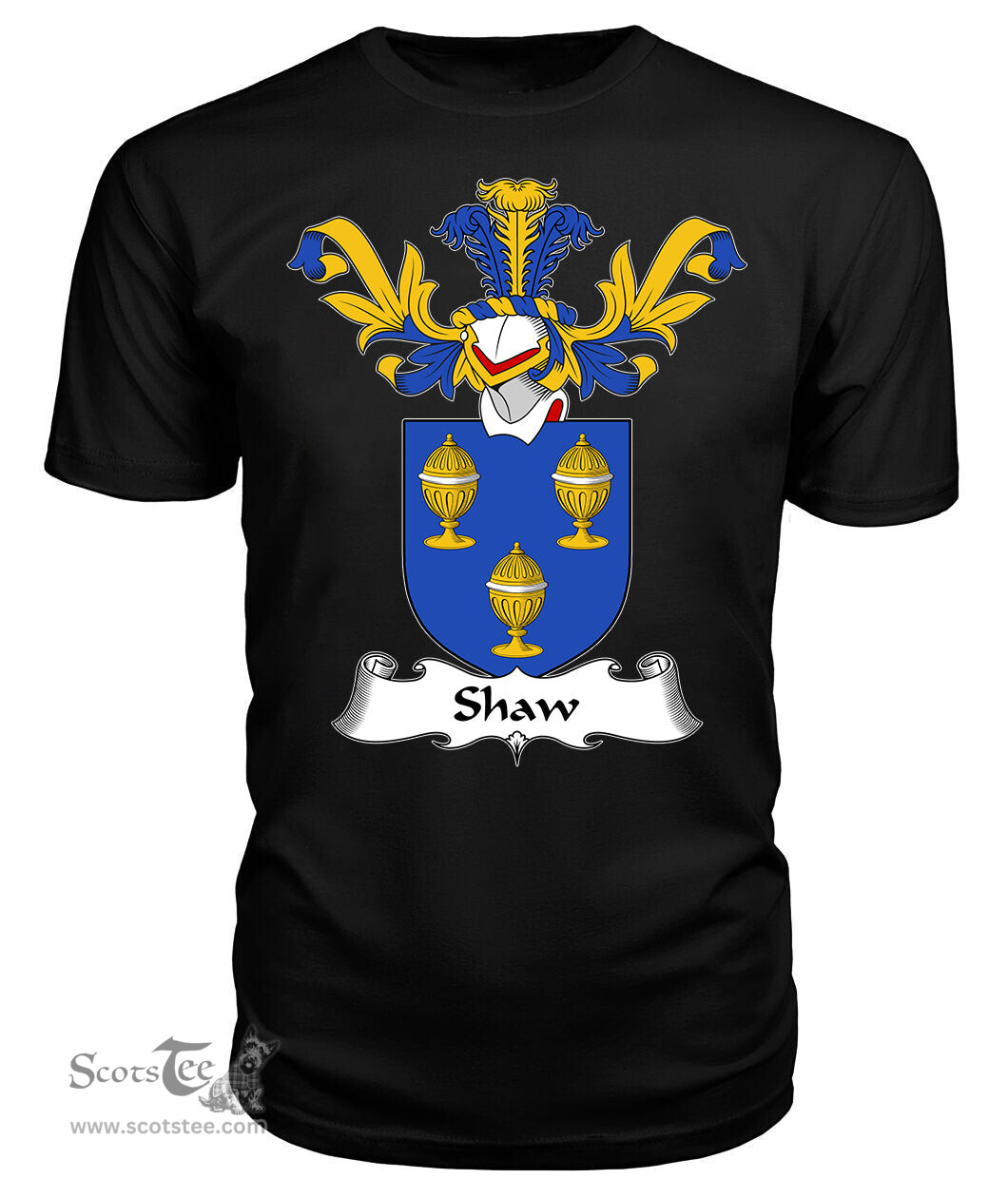 ScotsTee Shop Scottish Shaw Coat Of Arms Family Crest Scottish Gentry T Shirt