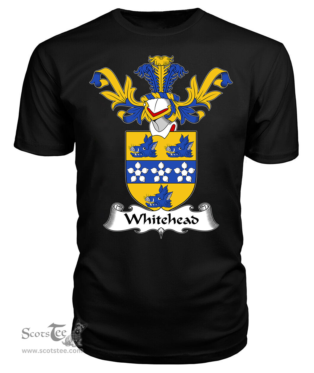 ScotsTee Shop Scottish Whitehead Coat Of Arms Family Crest Scottish Gentry T Shirt