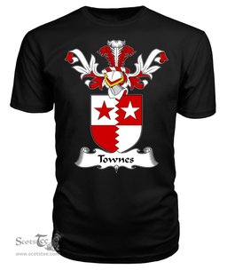 ScotsTee Shop Scottish Townes or Townis Coat Of Arms Family Crest Scottish Gentry T Shirt