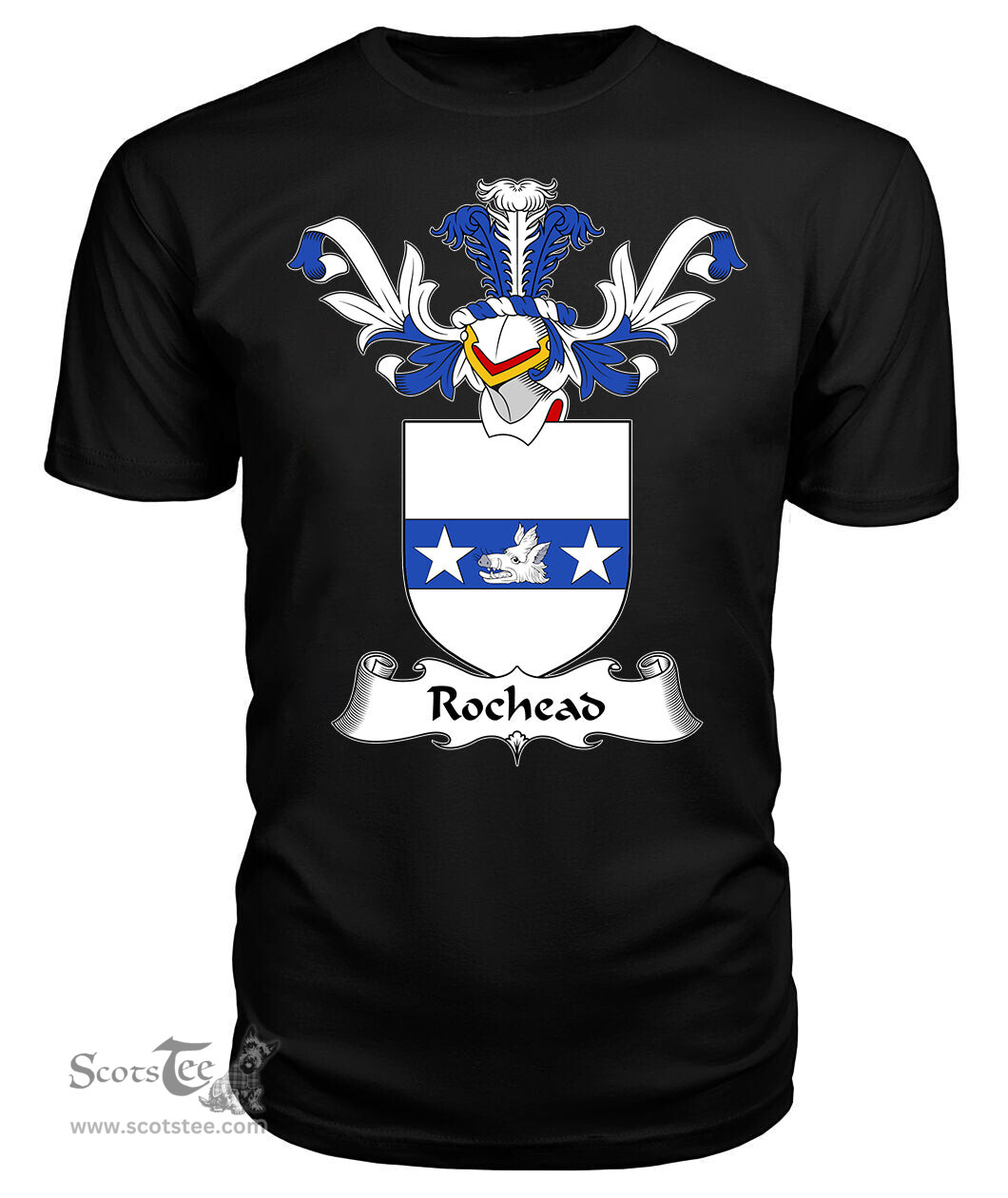 ScotsTee Shop Scottish Rochead Coat Of Arms Family Crest Scottish Gentry T Shirt