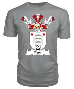 ScotsTee Shop Scottish Pont Coat Of Arms Family Crest Scottish Gentry T Shirt