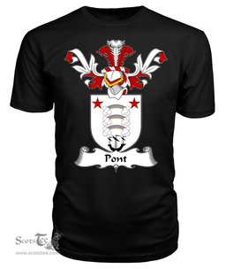 ScotsTee Shop Scottish Pont Coat Of Arms Family Crest Scottish Gentry T Shirt