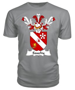 ScotsTee Shop Scottish Sauchy Coat Of Arms Family Crest Scottish Gentry T Shirt