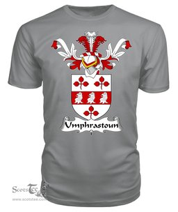 ScotsTee Shop Scottish Umphrastoun Coat Of Arms Family Crest Scottish Gentry T Shirt
