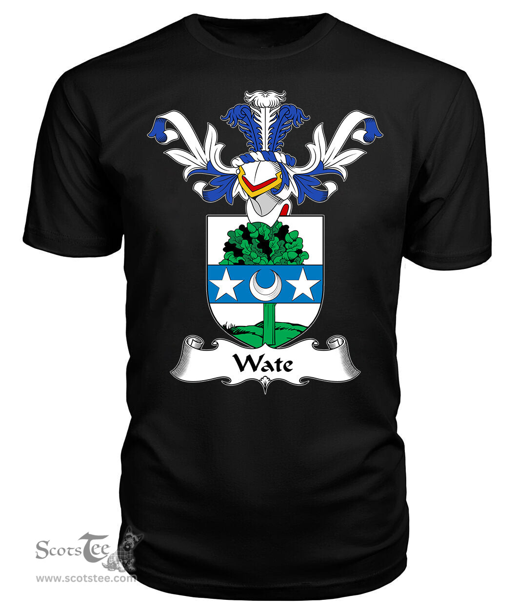 ScotsTee Shop Scottish Wate Coat Of Arms Family Crest Scottish Gentry T Shirt